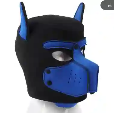 Mascara Puppy Play Pet Play Perro Doggy Dog Mask Cuero Fetiche Sado Bdsm Verde