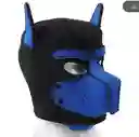 Mascara Puppy Play Pet Play Perro Doggy Dog Mask Cuero Fetiche Sado Bdsm Azul