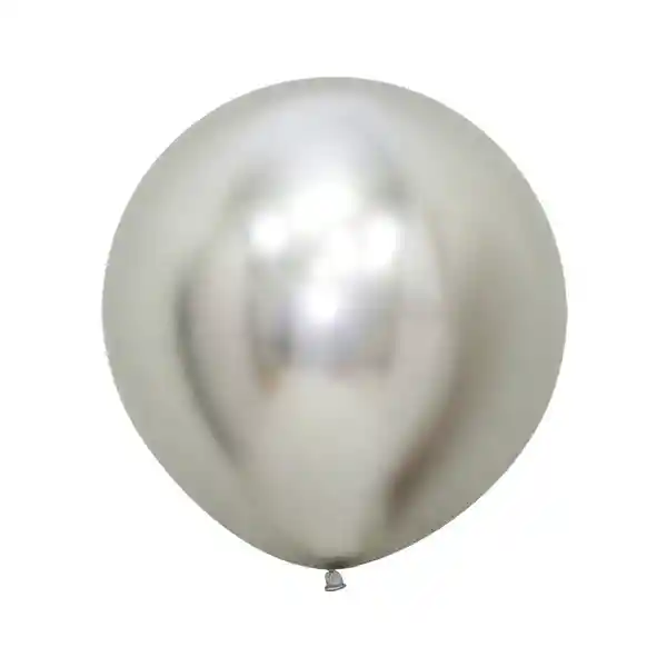 Globos Reflex Esfera R24 X 3 Unidades Color Plateado Sempertex