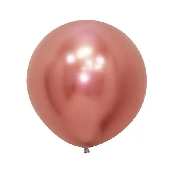 Globos Reflex Esfera R24 X 3 Unidades Color Dorado Rosa Sempertex