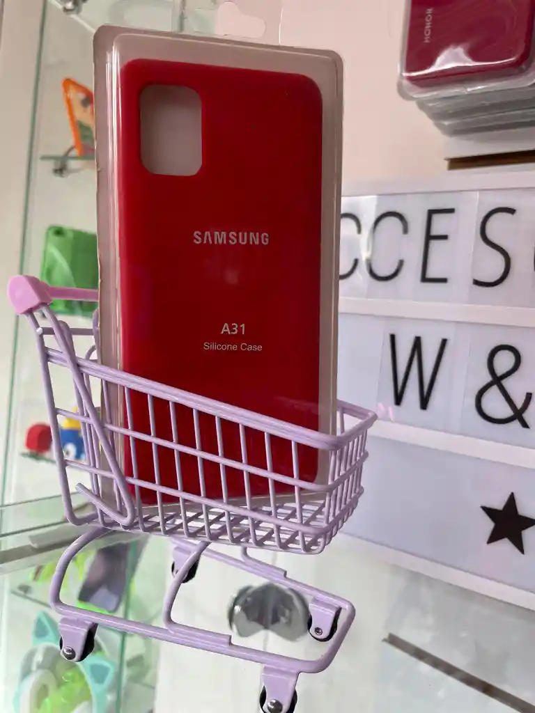 Silicon Case Samsung Galaxy A31-rojo