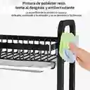 Escurridor Inoxidable Platero 3 Niveles Gran Capacidad Color Negro