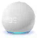 Amazon Echo Dot 5th Gen Con Reloj Y Asistente Virtual Alexa Pantalla Integrada Color Blanco