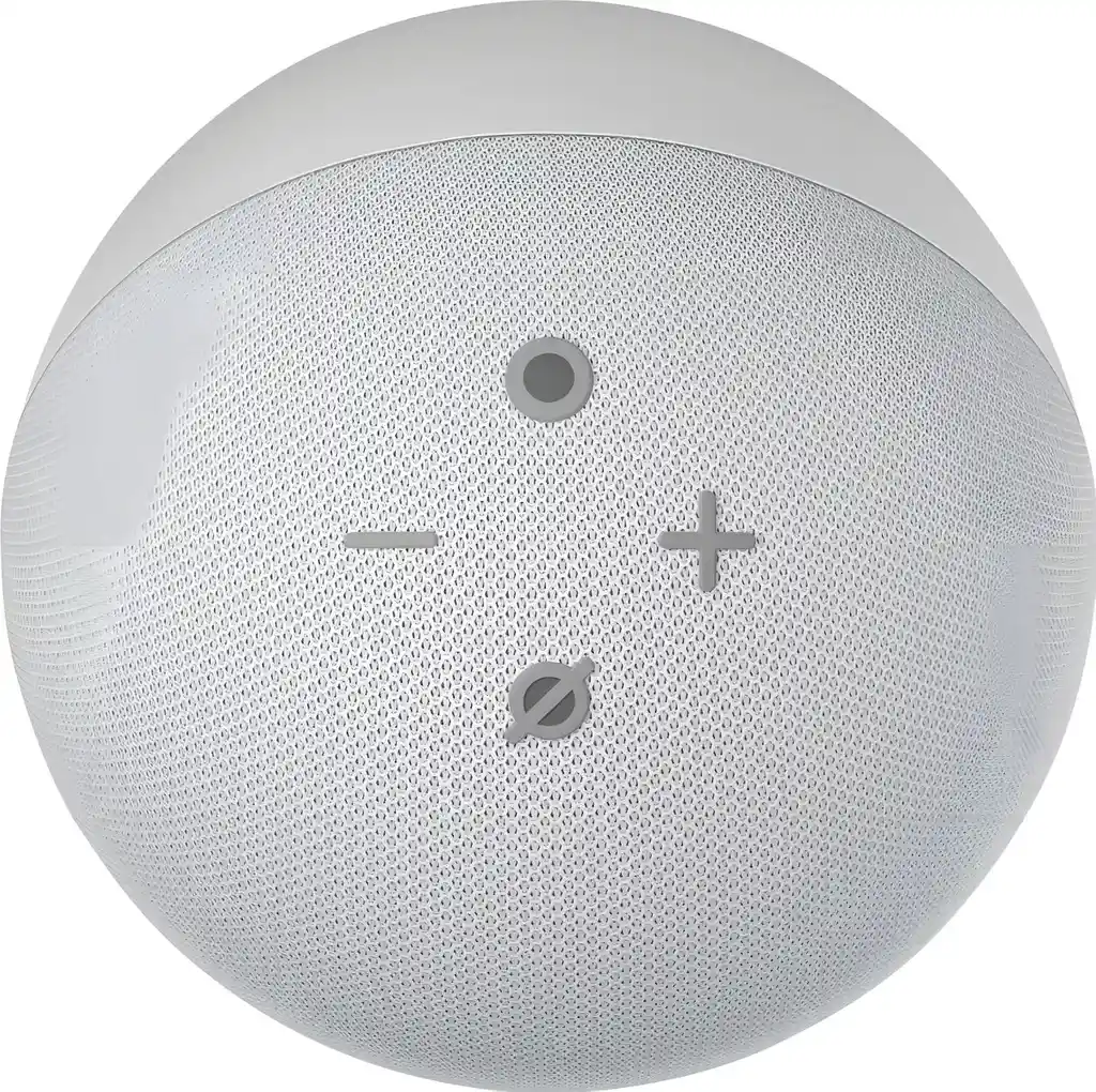 Amazon Echo Dot 5th Gen Con Reloj Y Asistente Virtual Alexa Pantalla Integrada Color Blanco