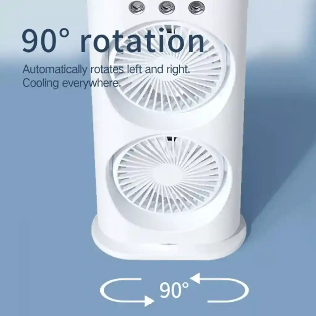 Ventilador De Escritorio Usb De Doble Cabezal Circulación S