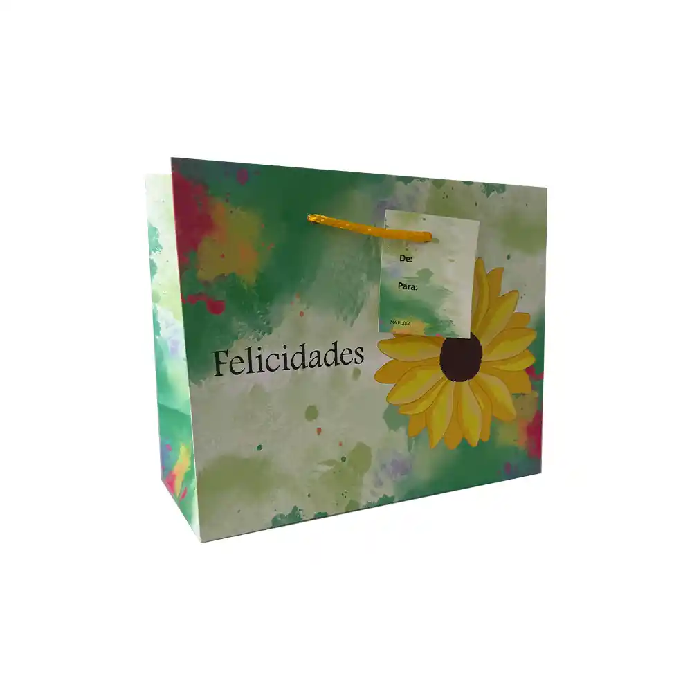 Bolsa De Regalo Ma Mediana Girasol - Felicidades