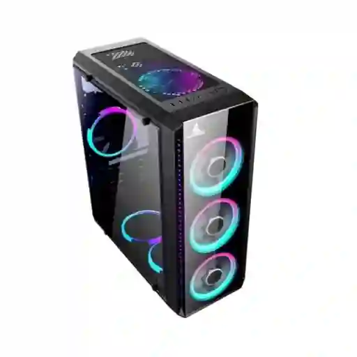 Caja Iceberg Crystal G9 V2 4 Ventiladores A-rgb Vidrio