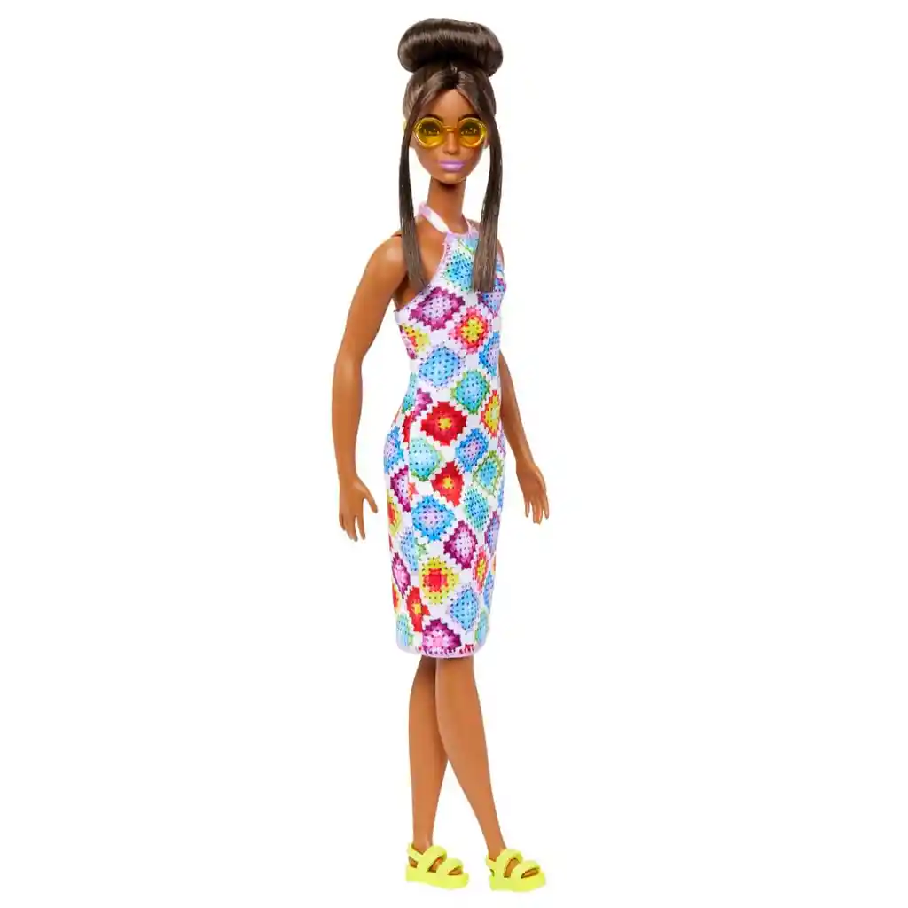 Muñeca Barbie Fashionista Morena N 210 Vestido Crochet