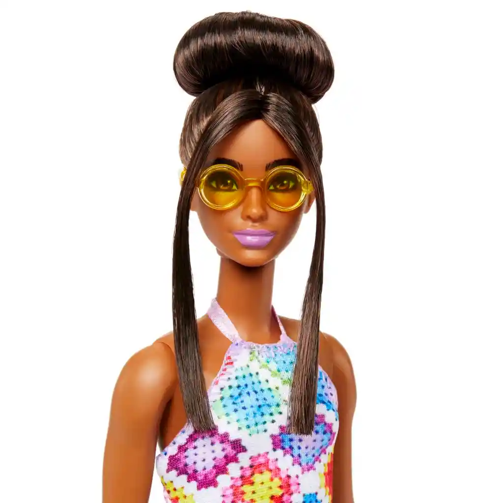 Muñeca Barbie Fashionista Morena N 210 Vestido Crochet