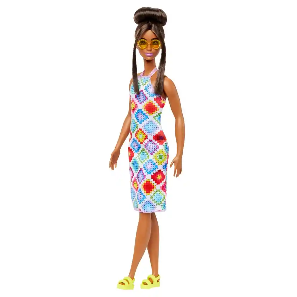 Muñeca Barbie Fashionista Morena N 210 Vestido Crochet