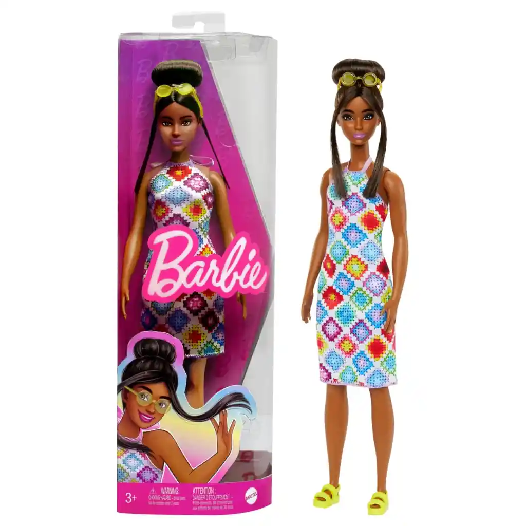 Muñeca Barbie Fashionista Morena N 210 Vestido Crochet