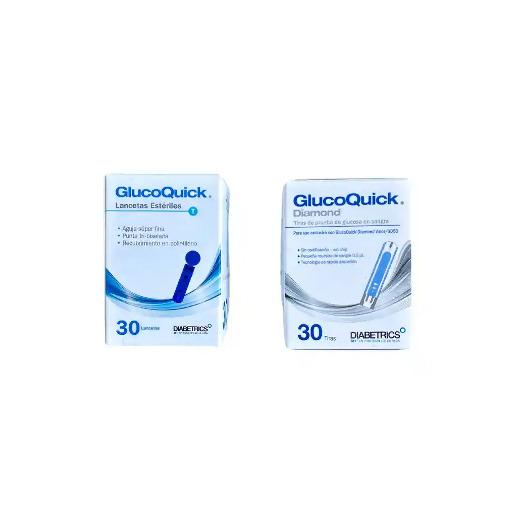 Glucometro Glucoquick Gd50 Con 30 Tiras Y 30 Lancetas