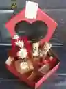 Caja Corazon Peluches Pareja Deliciosa Amor Y Amistad