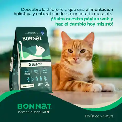 Bonnat Gato Esterilizado 1.5 Kg Bonnat Gato Castrado Bonnat Gatos Bonnat Para Gatos