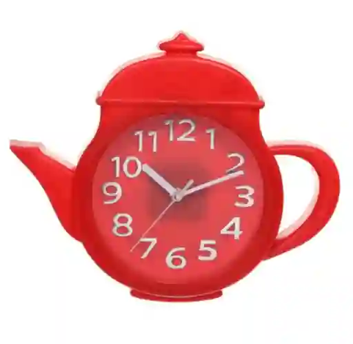 Reloj De Pared Para Cocina Tetera Rojo 20´´