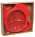 Reloj De Pared Para Cocina Tetera Rojo 20´´