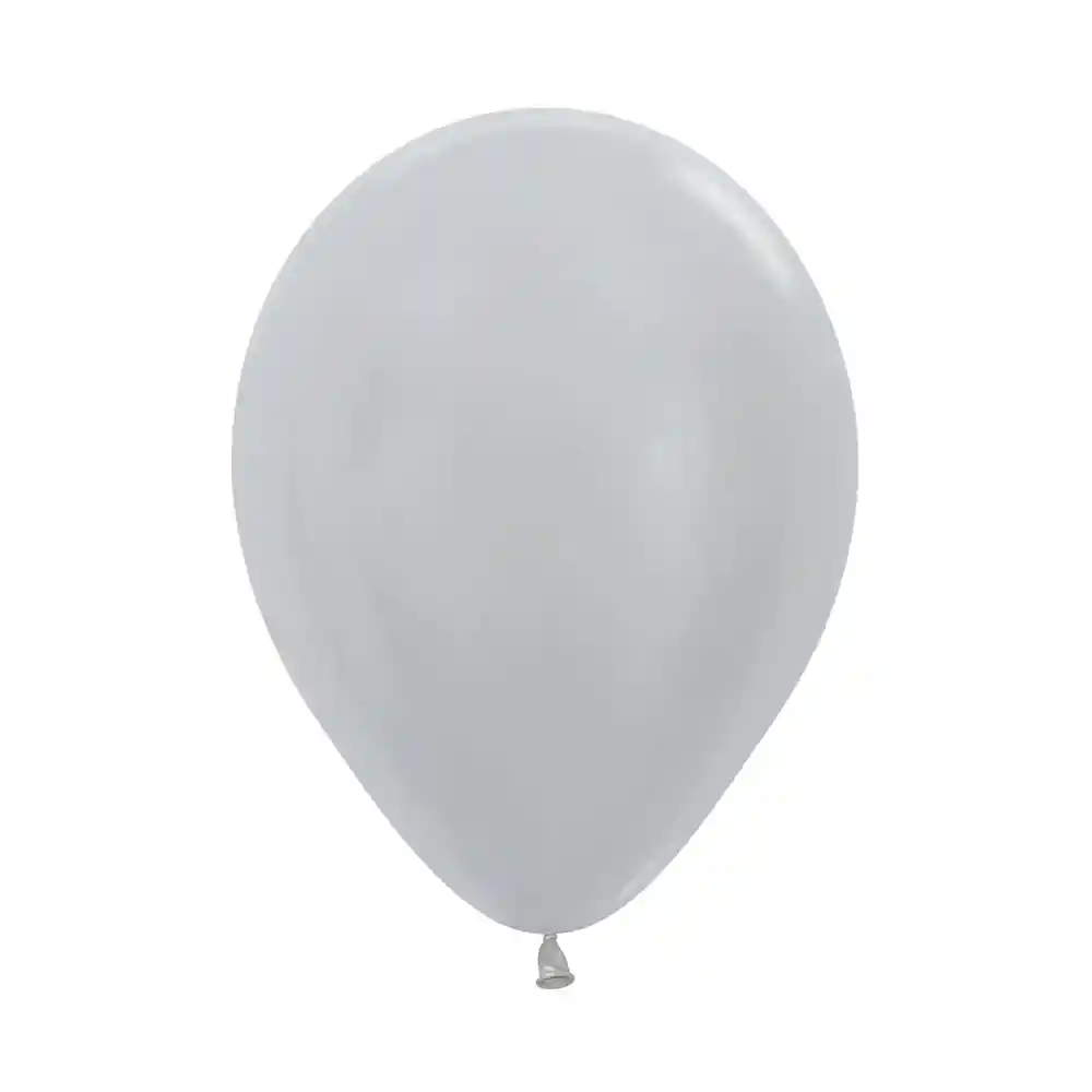 Globos Satin Plata R12 X 50 Unidades Sempertex