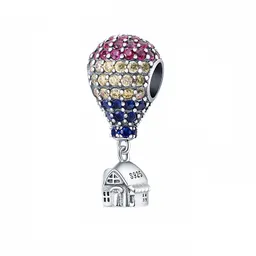 Charm Dije Globo Casa Familia Para Pulsera O Cadena Plata