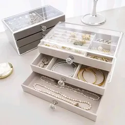 Joyero Acrílico De 3 Niveles Caja Para Joyas Organizador