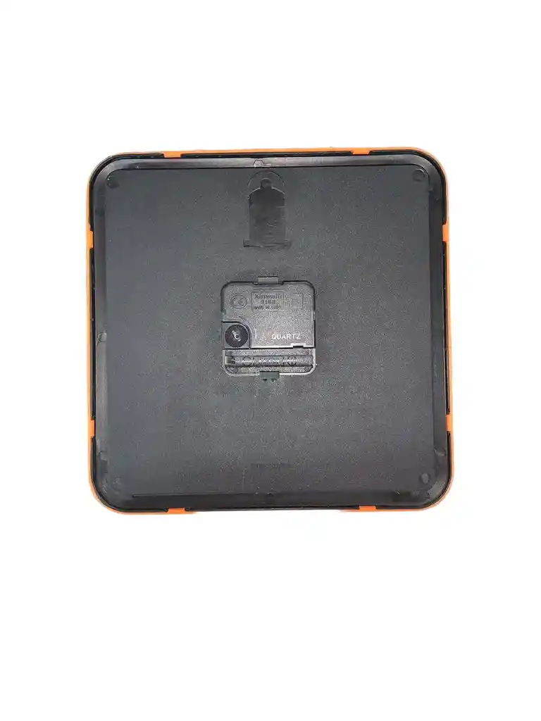 Reloj De Pared Moderno Naranja Cuadrado 23x23 Caropa