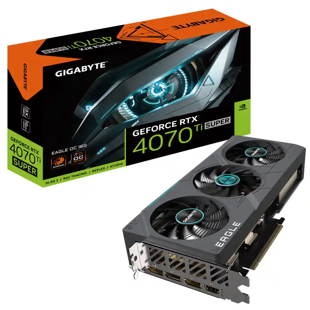 Tarjeta De Vídeo Gigabyte Geforce Rtx 4070 Ti Super Eagle Oc 16gb