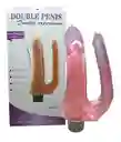 Dildo Consolador Doble Pene Con Vibración Graduable Realista