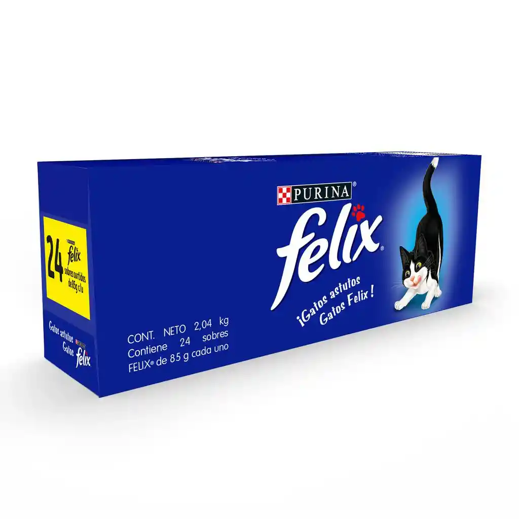 Felix Pouch 24 Uds Surtidos Caja Felix Gato Alimento Humedo