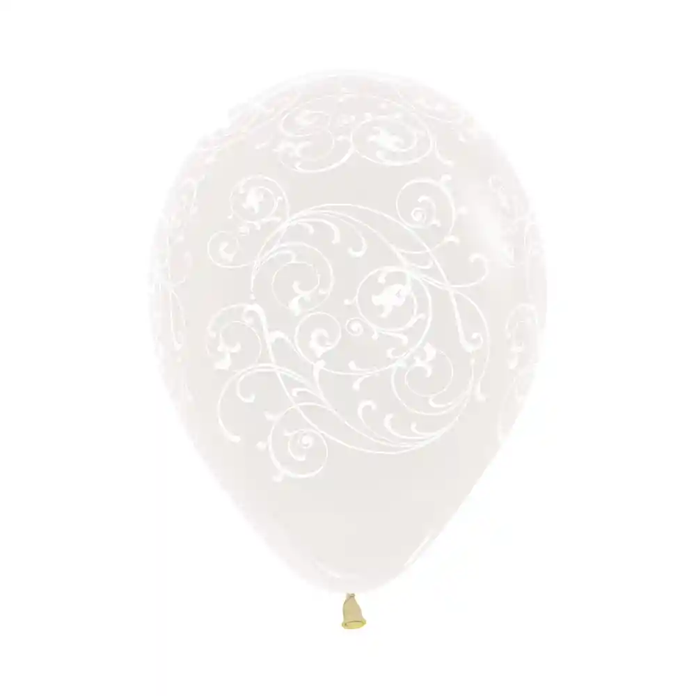 Globos Fashion Cristal Filigree R12 X 50 Unidades Sempertex