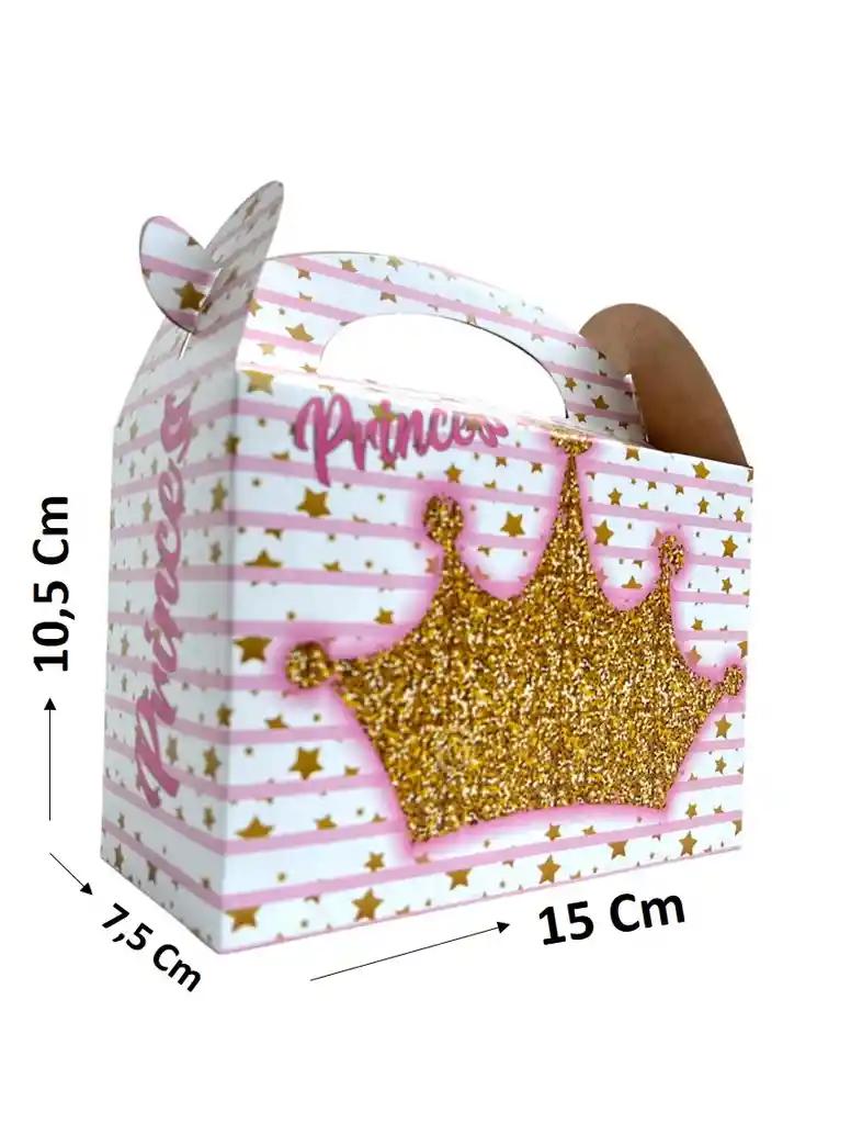 Caja Dulcera Para Sorpresa Fiesta Motivo Princess X 6 Und