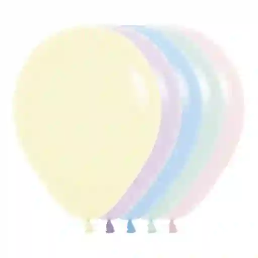 Globos Surtidos Pastel Mate R9 X 50 Unidades Sempertex