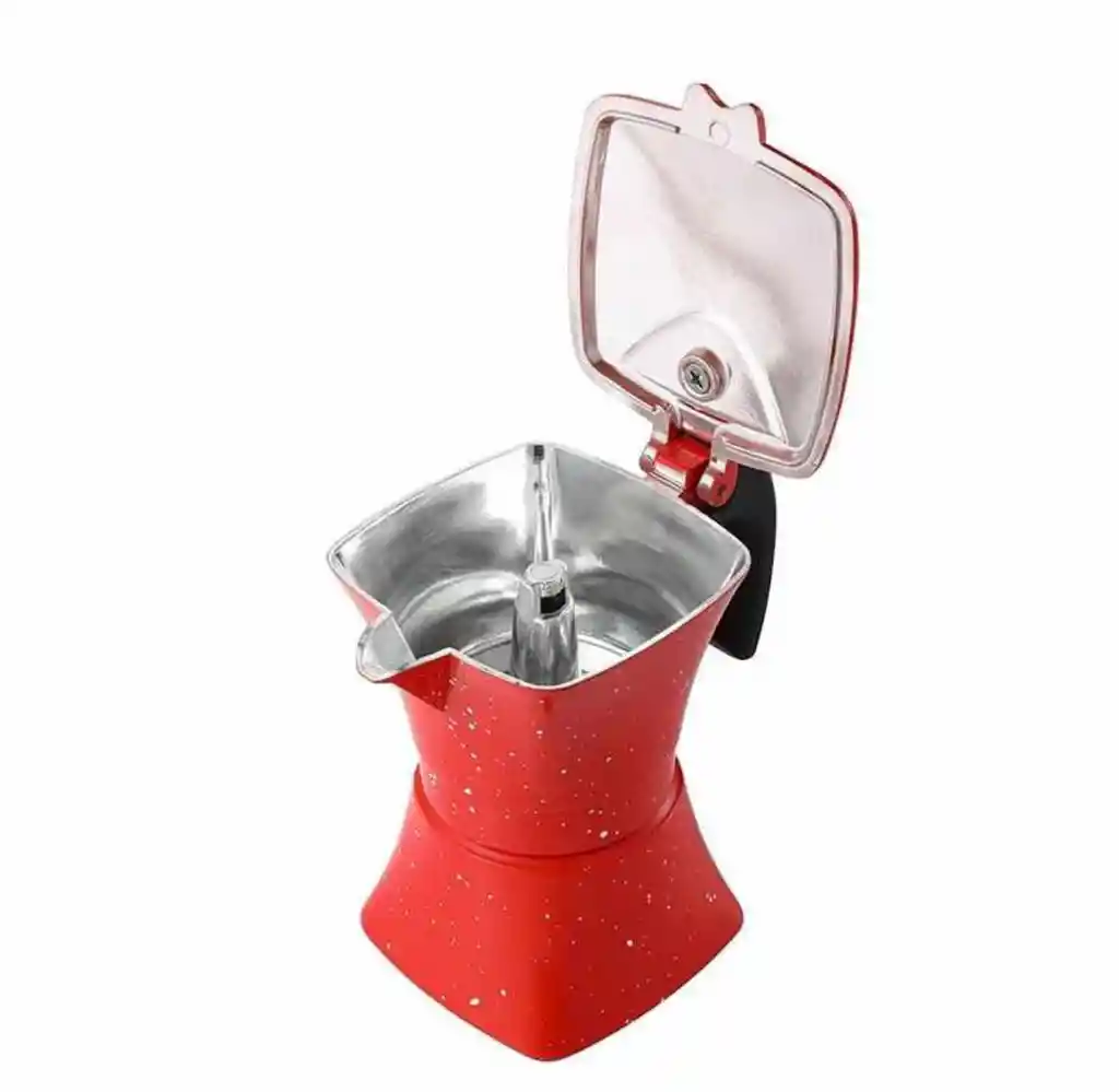 Cafetera Italiana Aluminio Estufa Hogar 6 Tazas Brillante