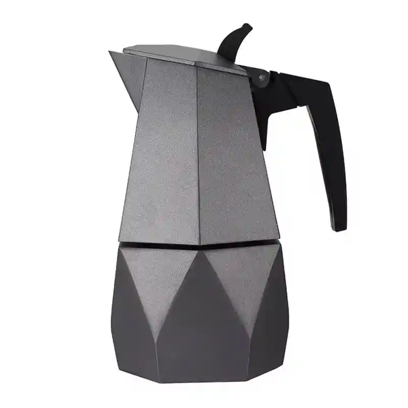 Cafetera Italiana 6 Tazas Aluminio Moka Mango Plastico Expreso