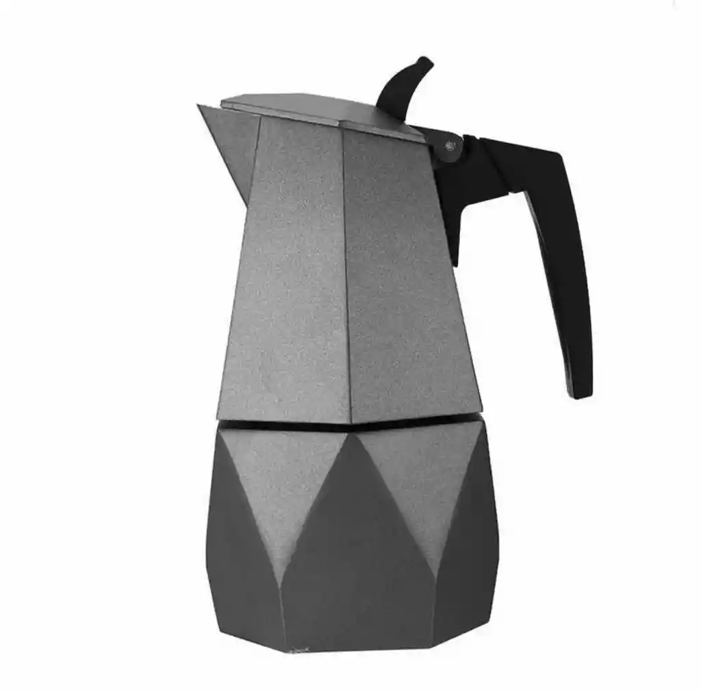 Cafetera Italiana 6 Tazas Aluminio Moka Mango Plastico Expreso