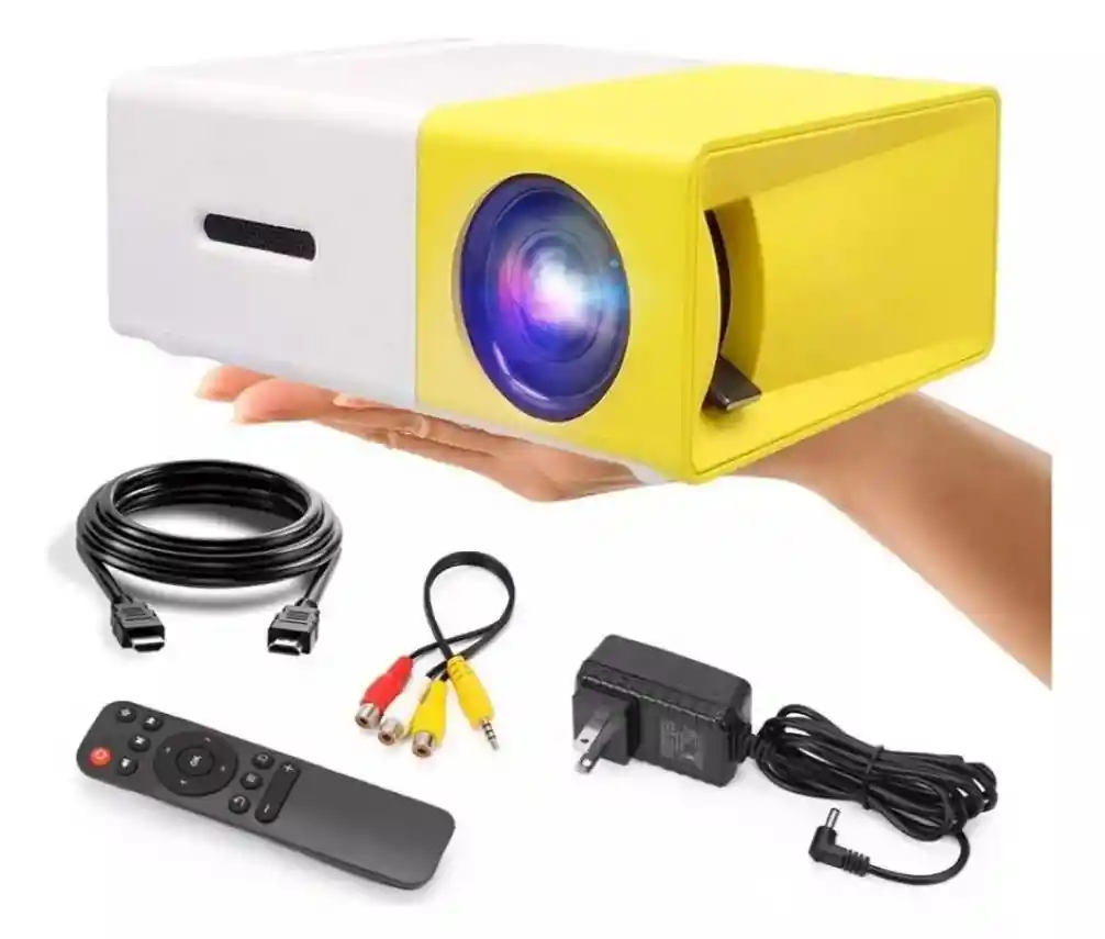 Mini Proyector Led Video Beam Yg300 Hdmi Usb Av 600 Lumenes