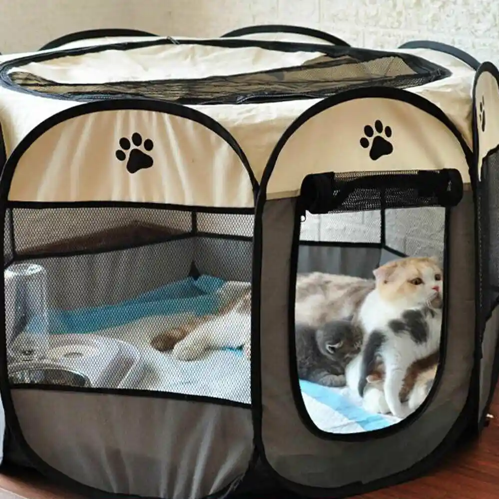 Corral Plegable Para Gato Y Perro Casa Jaula Tienda Portátil