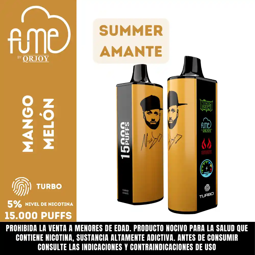 Vape Fume Nicky Jam Summer Amante 15000 Puffs 5%