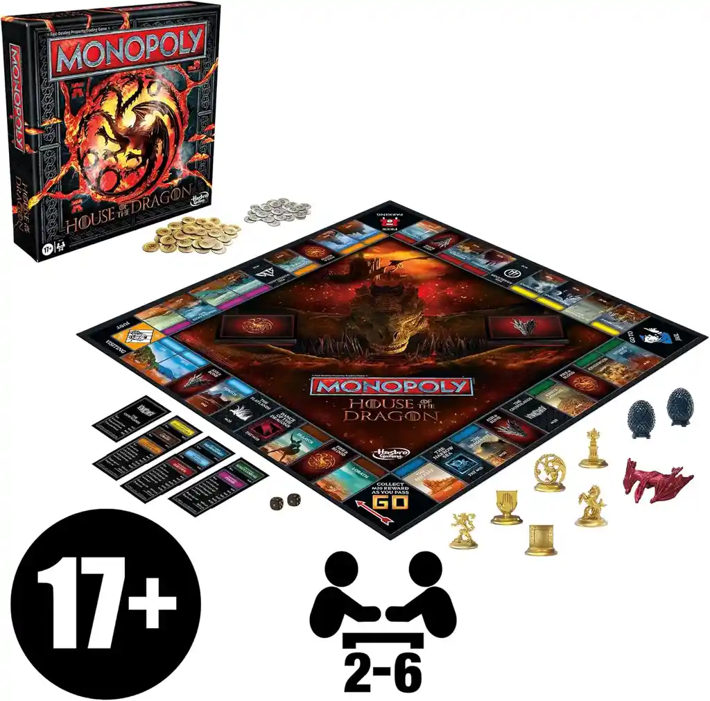 Monopoly Monopolio House Of The Dragon Edition Juego De Mesa En Ingles