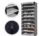 Zapatera Organizador Closet Zapatos 9 Niveles 27 Pares Tela Color Gris