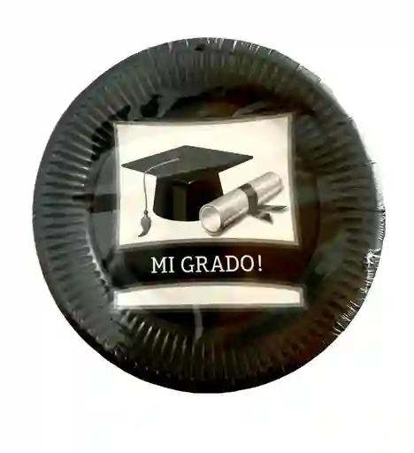 Plato Negro Gradoo 7" 18 Cm X 10 Unidades