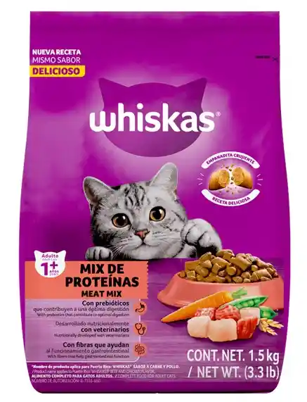 Whiskas Mix De Proteina 1.5 Kilos