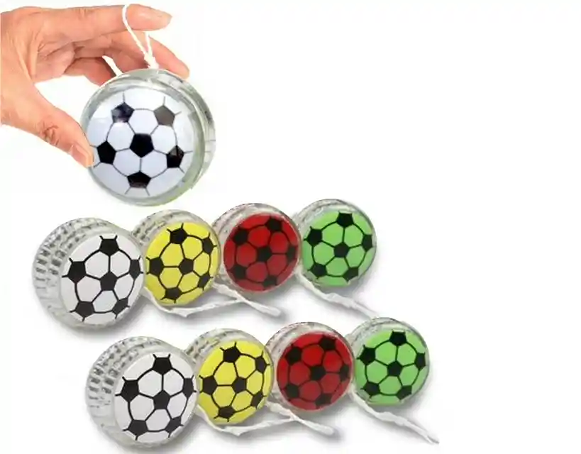 Juguete Yoyo Motivo Futbol Con Luz Intermitente.