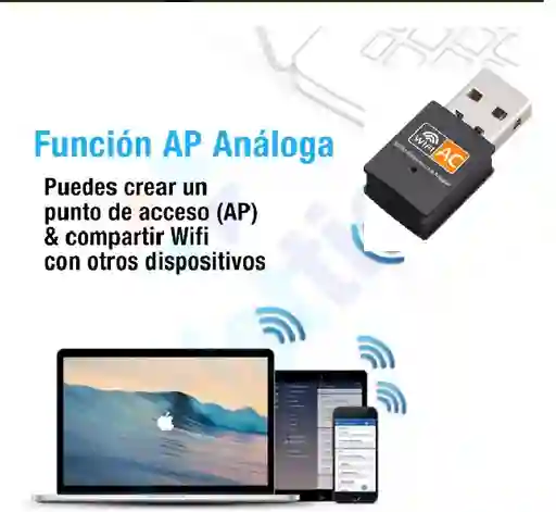 Adaptador Usb Wifi De 600 Mbps Wi-fi 5ghz 2.4 Ghz Windows / Mac-- Agrega Wifi A Computadores--windows, Macos Y Linux.