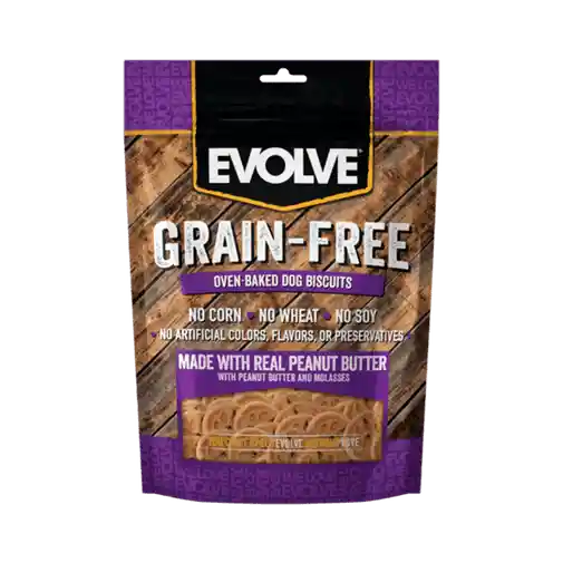 Galletas Evolve Dog Sabor Mantequilla De Maní