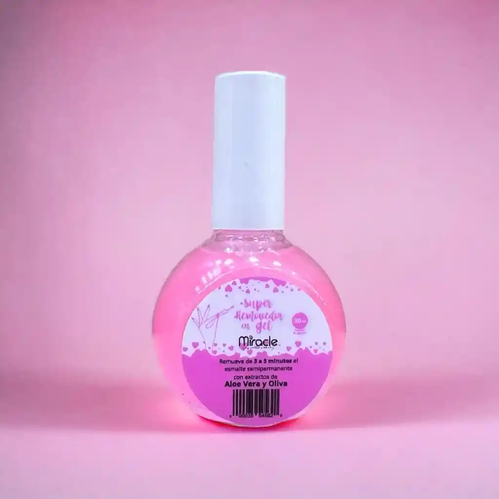 Super Removedor En Gel Miracle Para Esmalte Semi Permanente 30 Ml