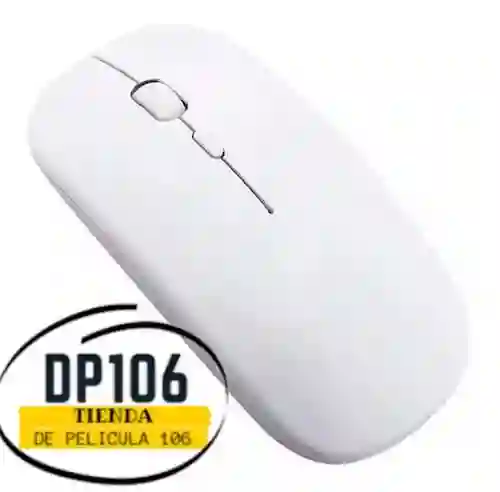 Mouse Inalambrico Blanco De Pilas