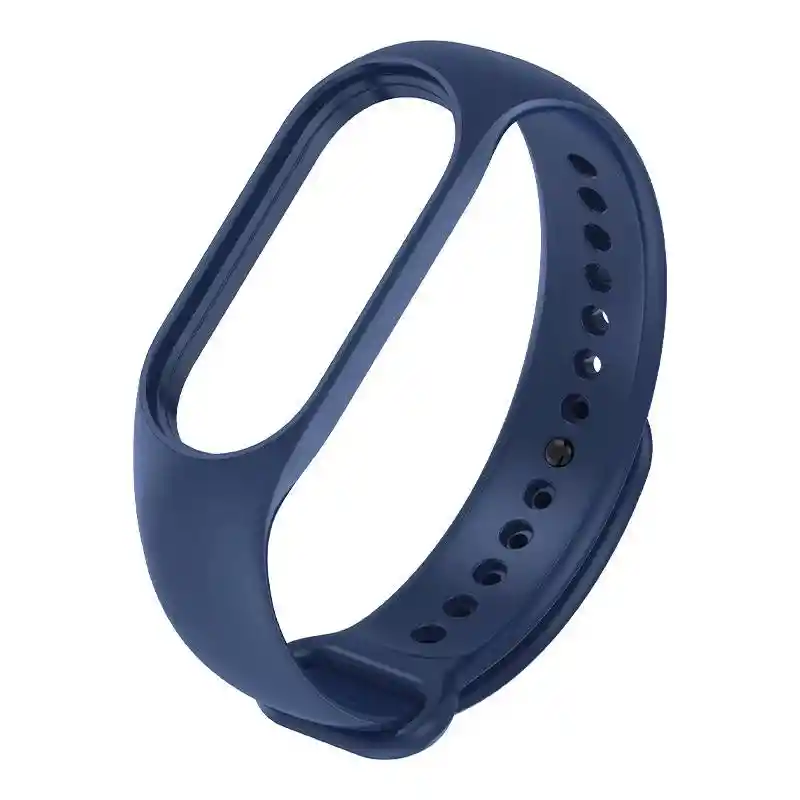 Correa Banda Manilla Pulso En Silicona Para Xiaomi Mi Band 5/6/7 Azul Marino