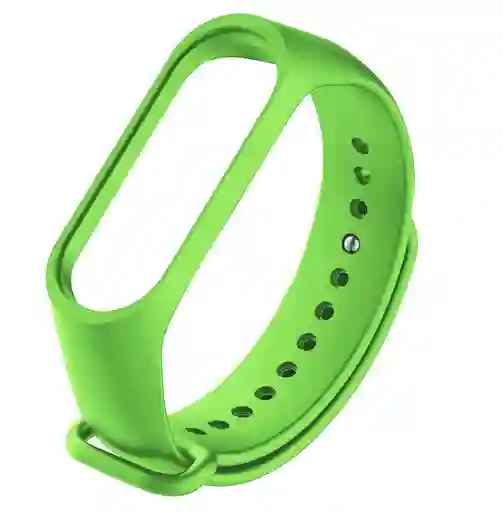 Correa Banda Manilla Pulso En Silicona Para Xiaomi Mi Band 5/6/7 Verde Lima