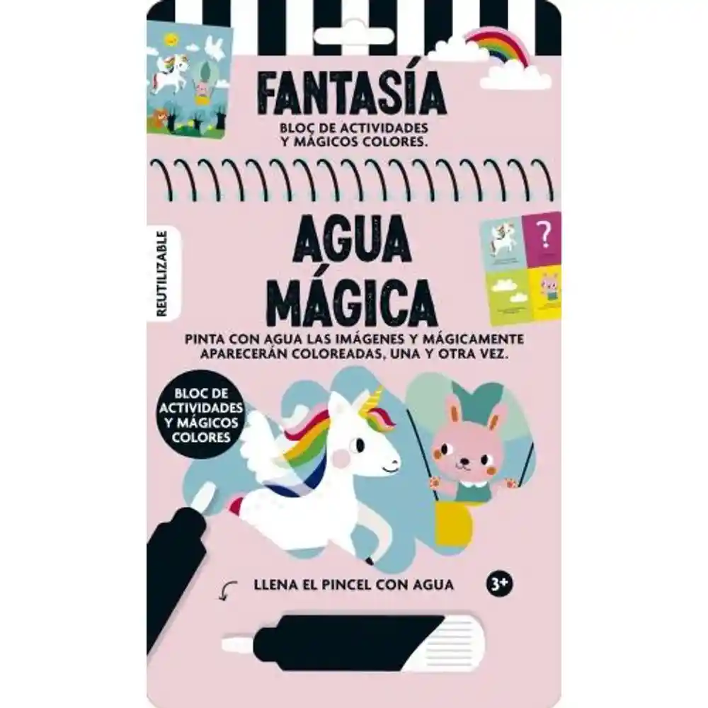 Libro Infantil Para Pintar Con Agua Fantasía Niños