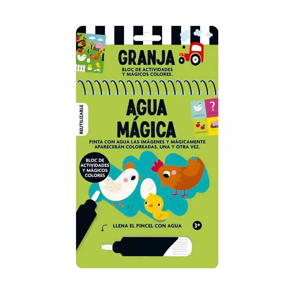 Libro Infantil Para Pintar Con Agua La Granja Niños