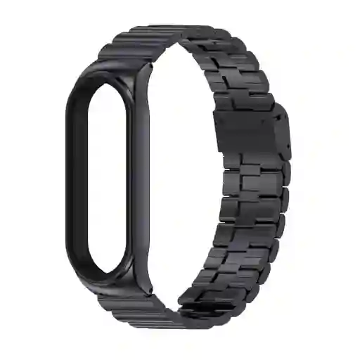 Pulso Manilla Correa Metalica Para Xiaomi Mi Band 3, 4, 5, 6 Negro